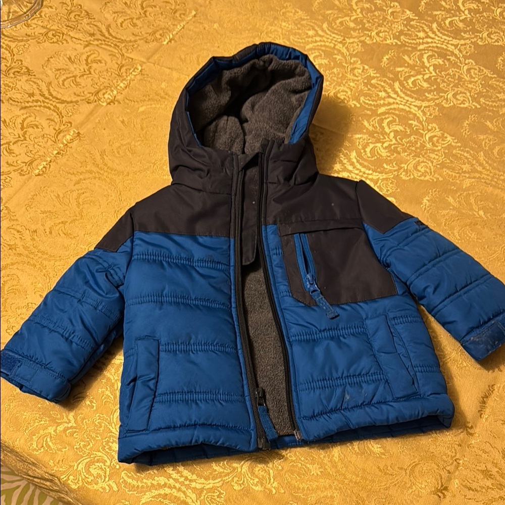 Children's Blue and Black Hooded Jacket